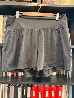 Halara Black Athletic Skort with Built-In Shorts